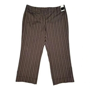 NEW New York & Company Size 12 Pinstripe Metropolitan‎ Crop Dress Pants NWT